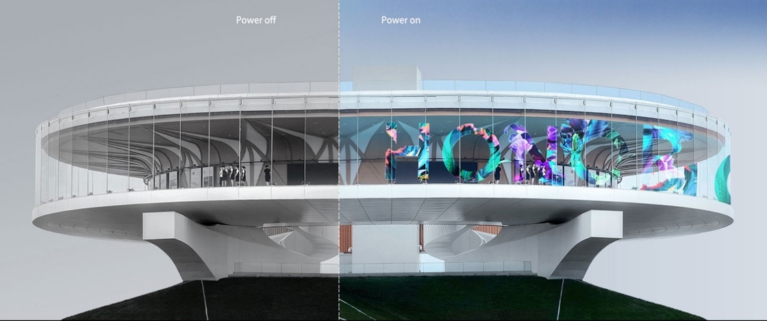 RGB Full Color P20 P31.25 Przezroczysta samoprzylepna folia LED